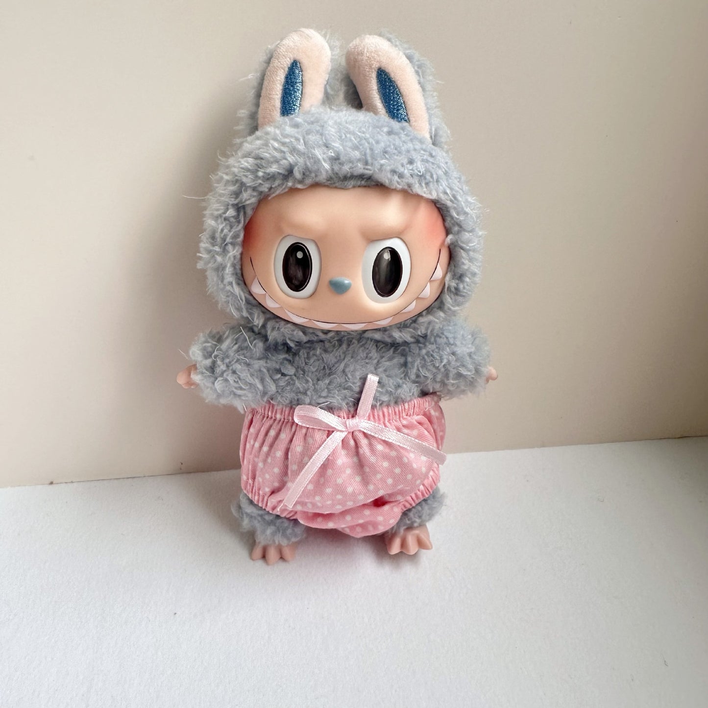 Only clothes] 15CM pull cloth pendant clothes key chain doll bloomers blind box LABUBU for the spot