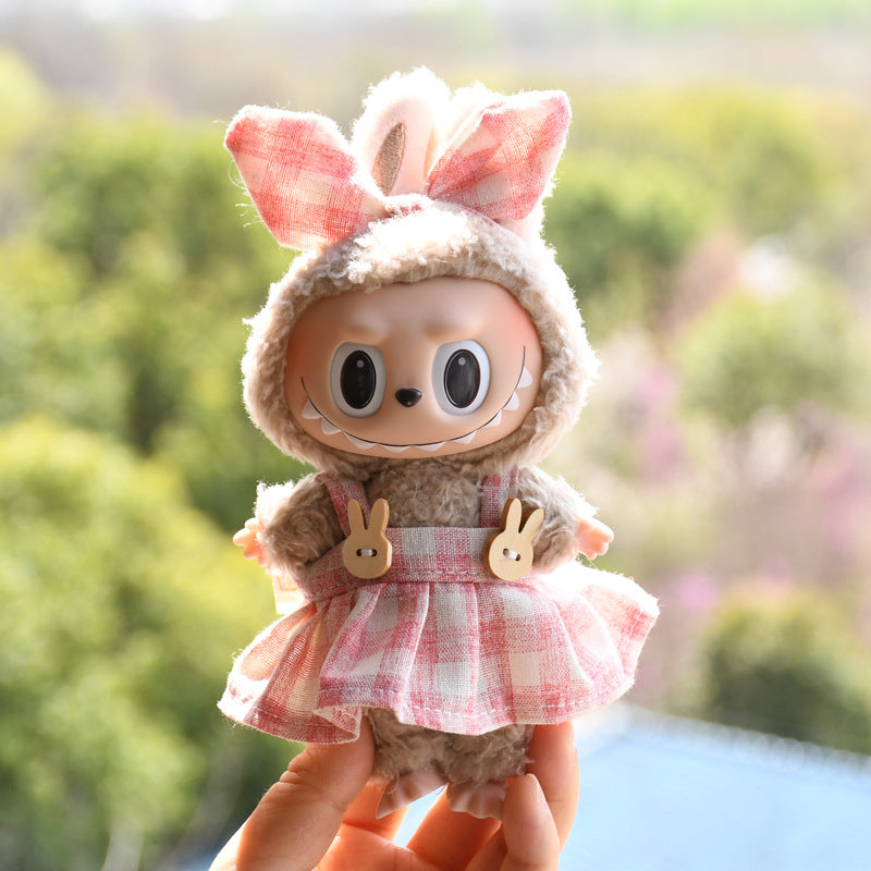 Only clothes] 17cm pendant pull cloth cloth for clothes spring and summer dress suit labubu baby dress cute