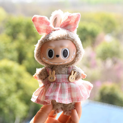 Only clothes] 17cm pendant pull cloth cloth for clothes spring and summer dress suit labubu baby dress cute