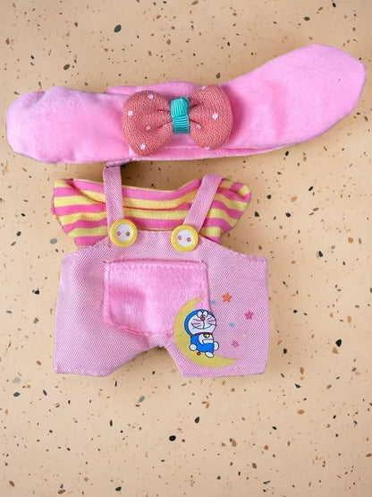 Wholesale labubu labubo doll clothes 17cm blind box pendant one or two generation vinyl doll replacement clothes suit