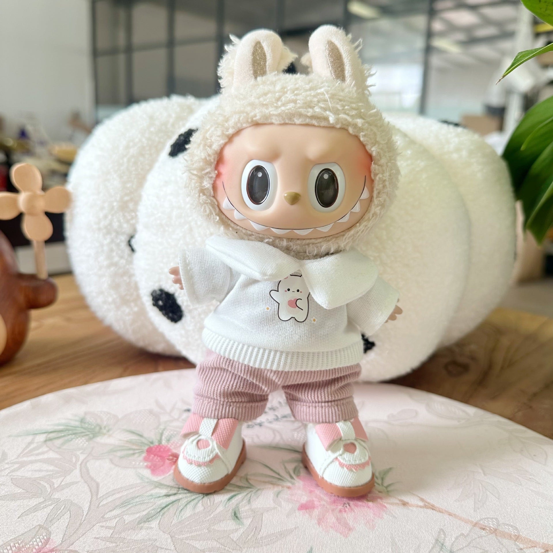 Clothes Only] Generation Rabub Doll Fashion Baby Clothes Casual Vest suit LABUBU School Season Clothes