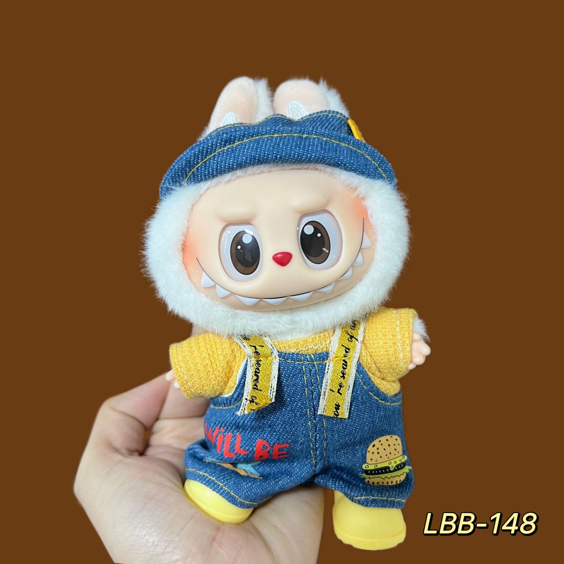 [Only Clothes] 17cm Blind Box Labubu Handmade Frog Piggy Stuffed Christmas Suit Labubu Hanging
