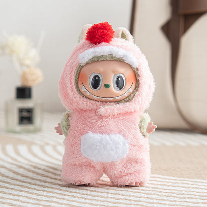 Only clothes] 17cm pendant blind box Macaron Labubu Labubu Time to chill doll clothes