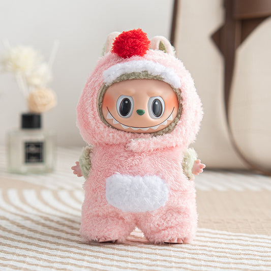 Only clothes] 17cm pendant blind box Macaron Labubu Labubu Time to chill doll clothes
