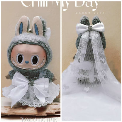 Labubu Doll Wedding Dress & Outfit Set for 1st & 2nd Gen Pendant