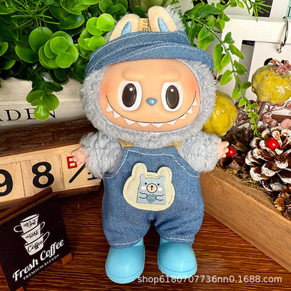 Suitable for Labubu Doll Clothes, Plush Vinyl Sitting Party First, Second and Third Generation Replacement Skirt Suit