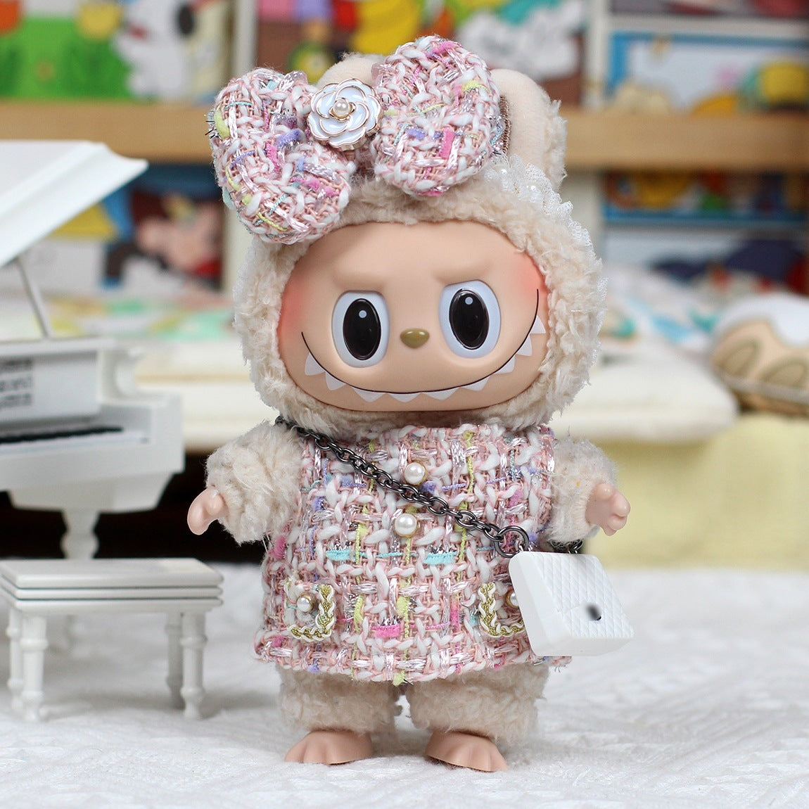 Clothes Only] Labubu Baby Clothes First, Second and Third Generation Tang Rubber Doll Pendant Clothes Small Fragrance Princess Series