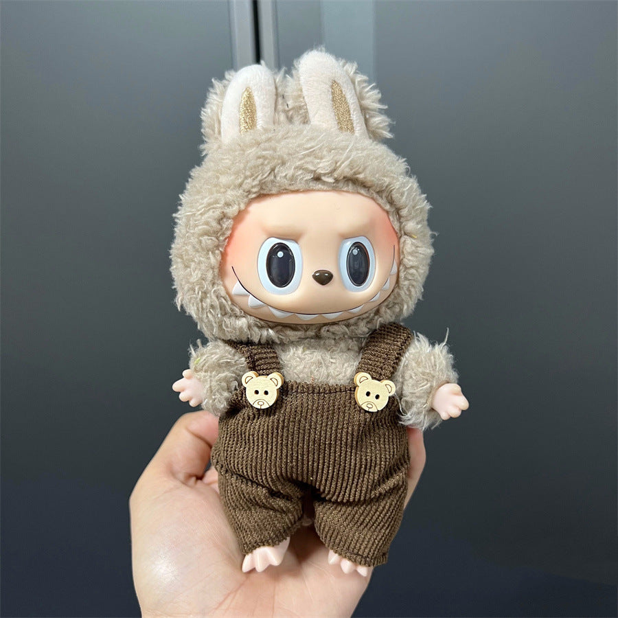 Labubu Wearable Doll Clothes 17cm Plush Cute Dress-Up Casual Outfit Skirt Fabric Clothes High Quality