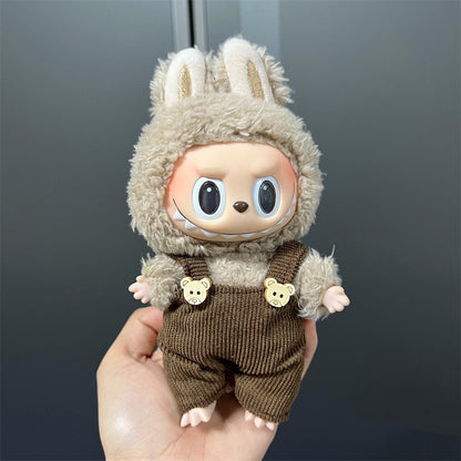 Labubu Wearable Doll Clothes 17cm Plush Cute Dress-Up Casual Outfit Skirt Fabric Clothes High Quality