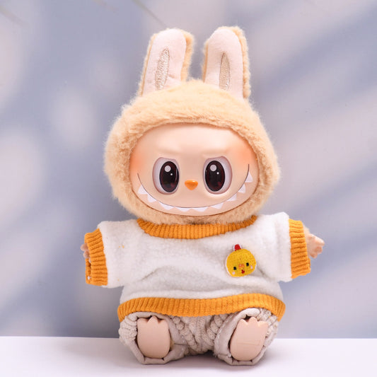 Labubu Doll Velvet T-Shirt & Pants Set for 1st & 2nd Gen Pendant