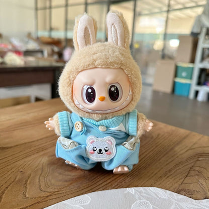 Only clothes] the first and second generations of labubu sit party doll clothes LABUBU suit for bear straps