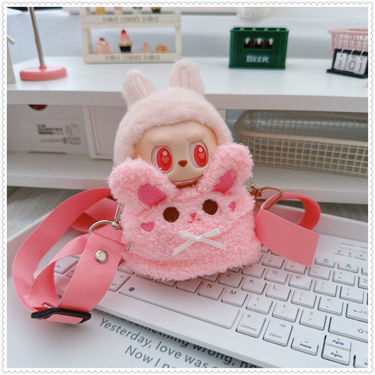 Labubu Doll Outfit - 17cm Cartoon Style Shoulder Bag for Labubu Vinyl Doll
