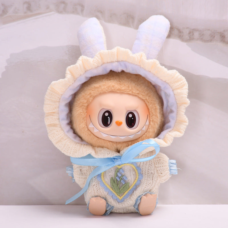 Only clothes] second generation blind box Labubu clothes pendant cloth cloth sit party series keychain doll dress