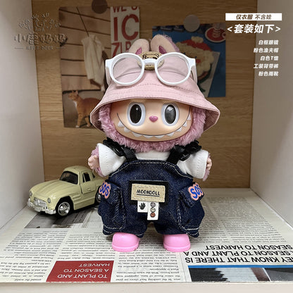 [Only for Baby Clothes] Labubu 3.0 Clothes with High Energy in Front, Lucky Labubu 3.0 Clothes, Trendy and Cool Overalls