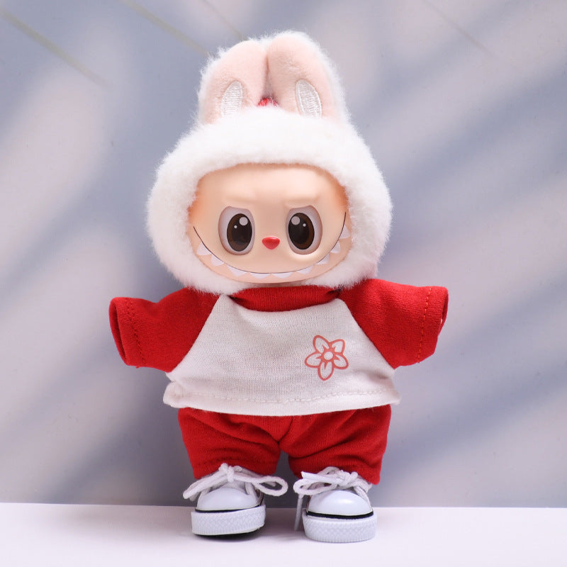 Labubu Doll Baby Clothes Set - Colorful T-Shirt & Shorts Outfit