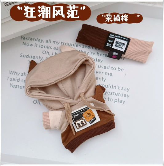 Labubu Doll Frenzy Style Outfit - Sweater & Hair Band for 17cm Vinyl Doll