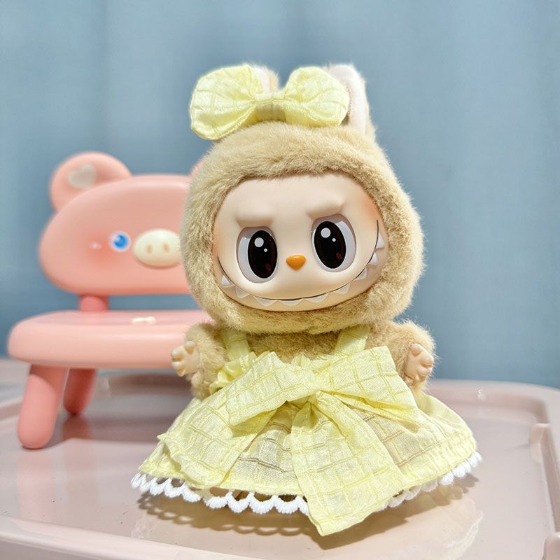 Clothes Only] First/Second Generation Pendant Labubu Clothes Rab Sit Party Doll Shark Elk suit