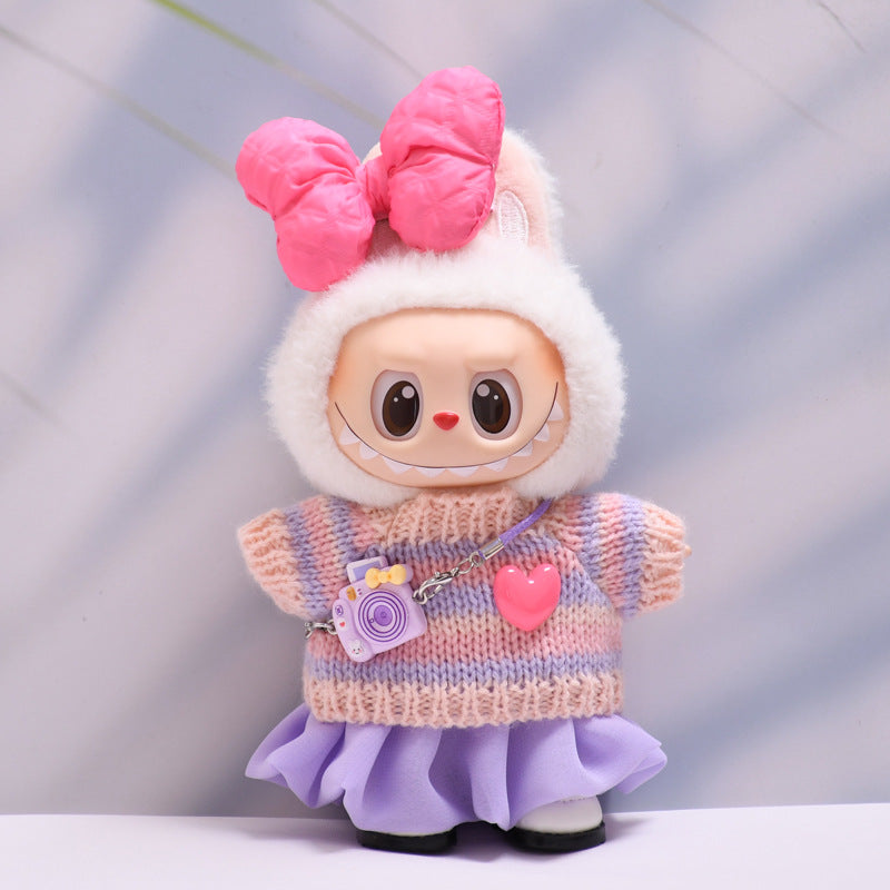 Only baby clothes] one, two and three generations of pendants labubu clothes sweater gauze skirt bow pull cloth baby clothes
