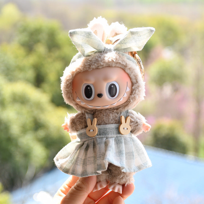 Only clothes] 17cm pendant pull cloth cloth for clothes spring and summer dress suit labubu baby dress cute