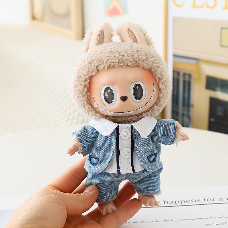 The first and second generation of cloth doll plush doll clothes pendant T-shirt suspenders clothing accessories blind box doll hat