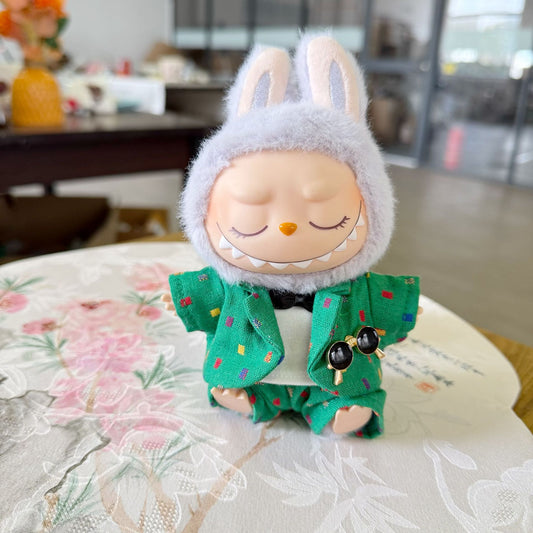 Only clothes] the first and second generation of labubu doll clothes sit party dolls with pendants LABUBU color small suit