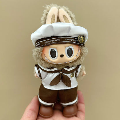 labubu doll clothes 17cm pull cloth clothes blind box doll skirt suit cute dress toy cross-border wholesale