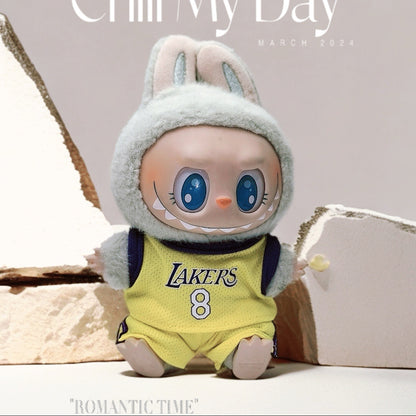Labubu Baby Clothes Outfit for 17cm Doll - NBA Style