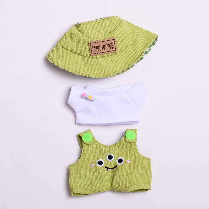 Only clothes] the first and second generation of blind box pendant pull cloth for clothes cartoon suspenders pants hat Labubu doll clothes