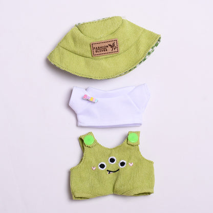 Only clothes] the first and second generation of blind box pendant pull cloth for clothes cartoon suspenders pants hat Labubu doll clothes
