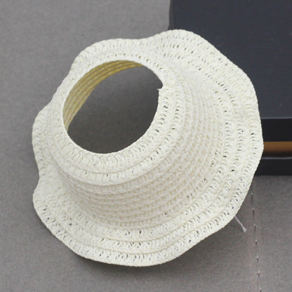 Labubu Doll Straw Hat - Woven Top Accessory for 17cm Pendant Dolls