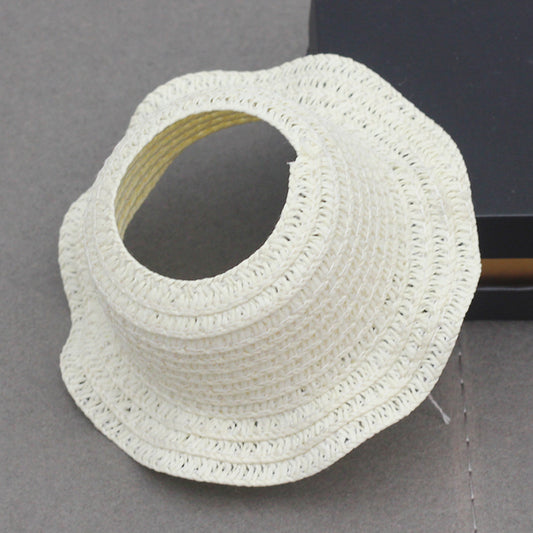Labubu Doll Straw Hat - Woven Top Accessory for 17cm Pendant Dolls