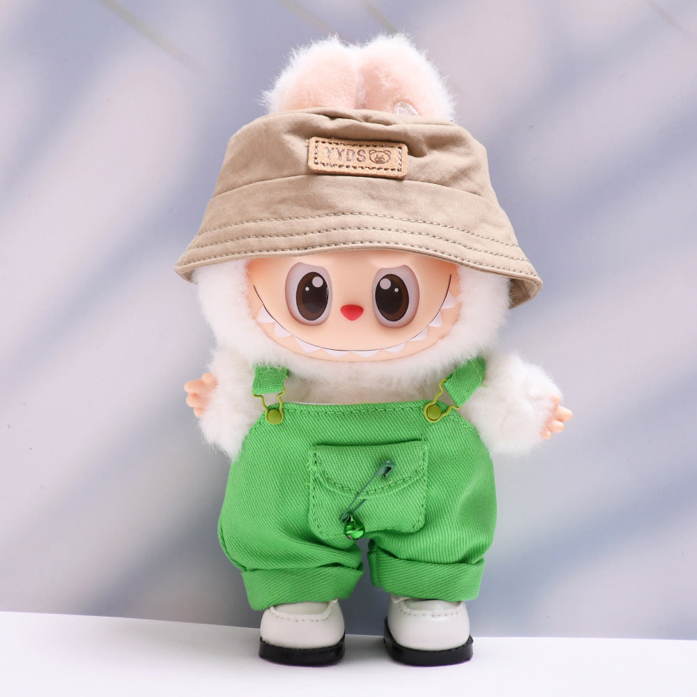 Baby clothes only] one or two generation pendant labubu clothes colorful pocket suspenders suit suit cloth cloth baby clothes