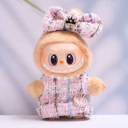 Only clothes] the first and second generation Labubu pendant clothes small fragrant style suspenders skirt cloth cloth doll clothes