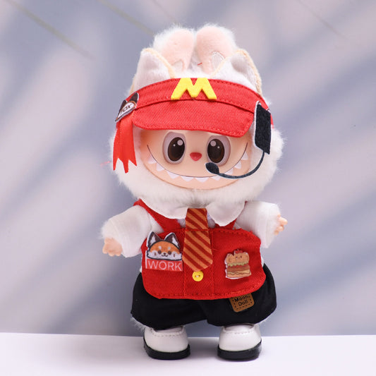Only clothes] the first and second generation blind box Labubu pendant baby clothes m waiter suit labubu to replace