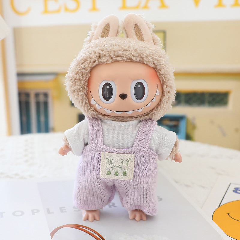 Rab cloth pendant generation two generation vinyl doll T-shirt suspenders suit doll clothes labubu doll clothes skirt