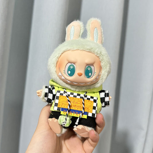 Only clothes] the first and second generation Labubu clothes pendant labubu sit party doll fluorescent bear flight suit