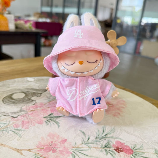 The first and second generation of labubu doll clothes blind box LABUBU suit for the new baseball uniform 15CM doll change