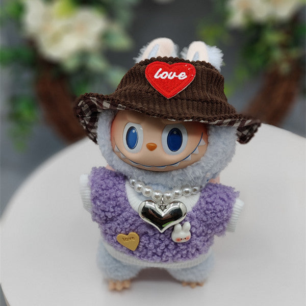 Only clothes generation two generation 17cm labubu doll cloth cloth sit party accessories replacement fashion clothes doll
