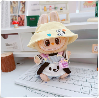 Labubu Doll Clothes - Sweet Dog Travel Outfit & Camera Bags