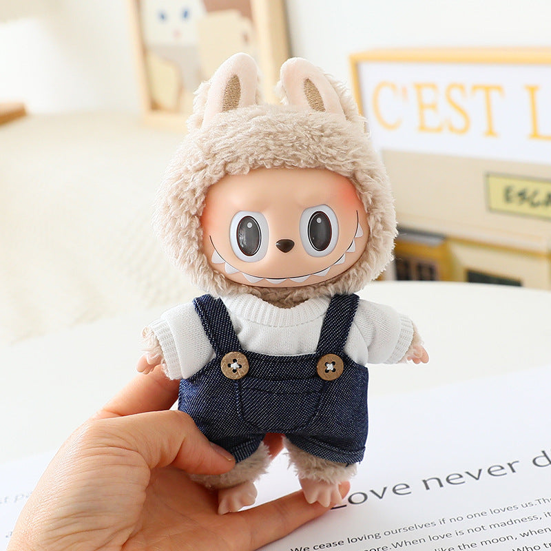The first and second generation of cloth doll plush doll clothes pendant T-shirt suspenders clothing accessories blind box doll hat