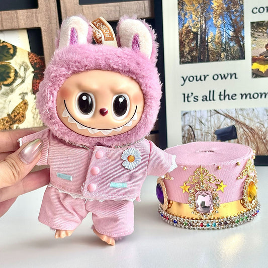 Labubu Doll Clothes Set for 17cm Vinyl Doll - Handmade Outfit