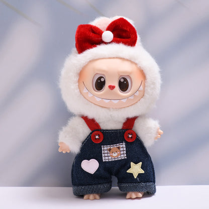 Only baby clothes] one or two generation pendant labubu clothes wool cardigan red skirt suit cloth baby clothes