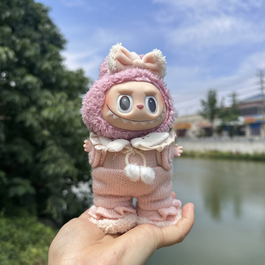 Only clothes] new pull cloth pendant clothes 17CM blind box LABUBU for the trend of spring and autumn conjoined baby clothes