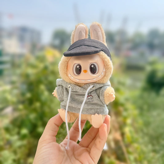 Only clothes] second generation Labubu clothes pendant labubu sit party series doll hooded vests suit