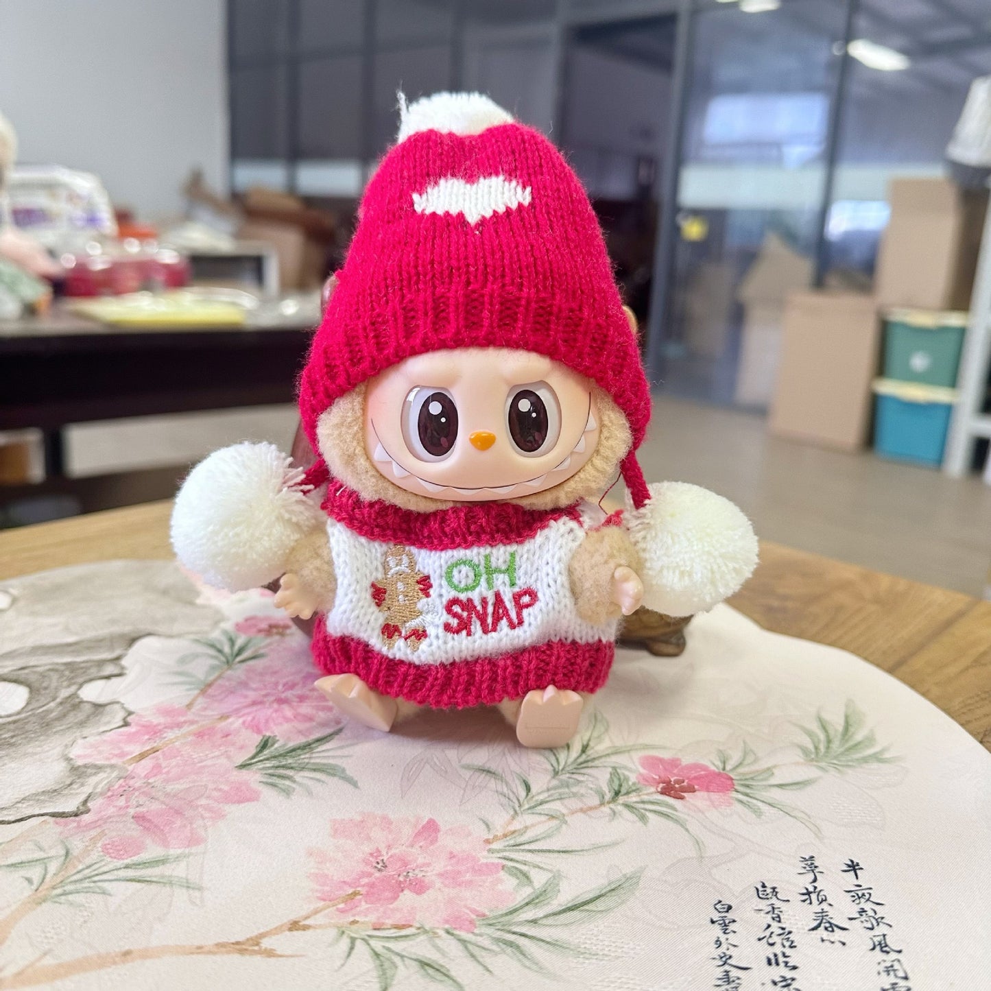 Only clothes] the first and second generation blind box labubu doll Christmas clothes LABUBU for the new year clothes hat