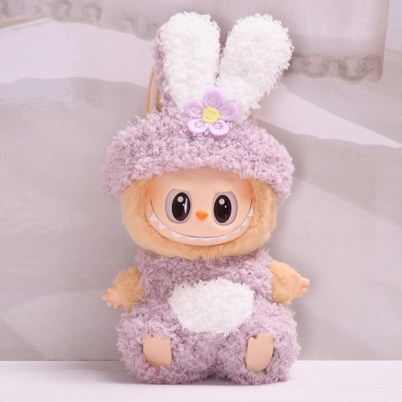 Clothes Only] Second Generation Blind Box Sitting Party Rab Cloth Pendant Clothes Cute Plush Animal Series jumpsuit
