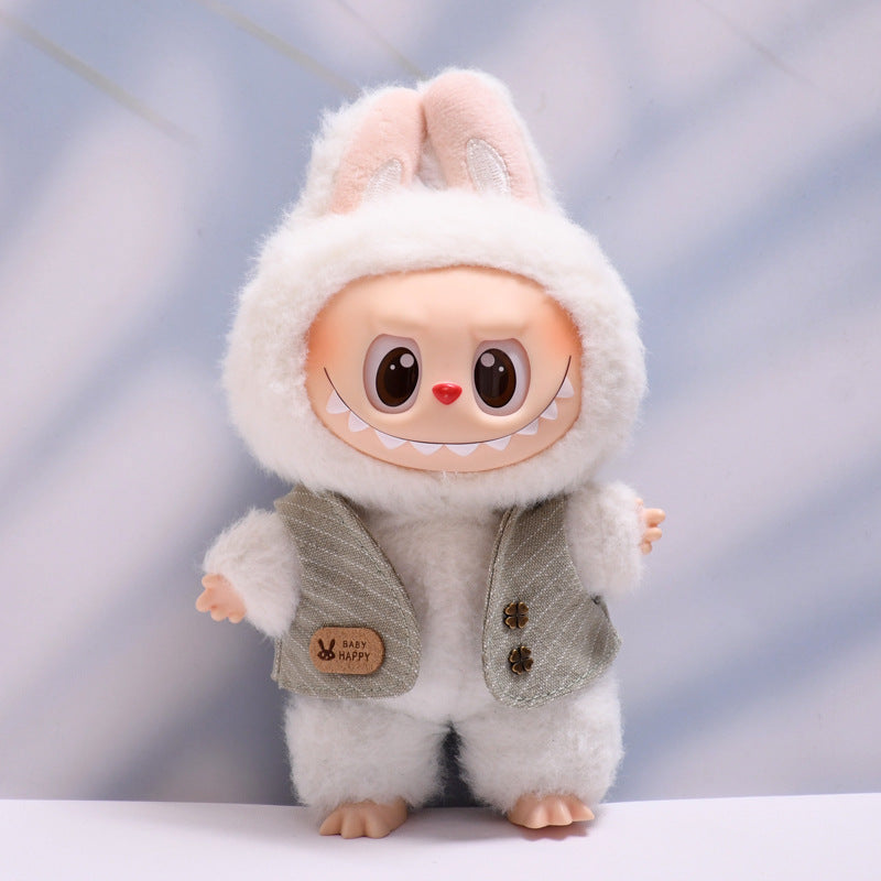 Only baby clothes] one, two and three generations of pendants labubu clothes waistcoat shawl cloth cloth replacement baby clothes