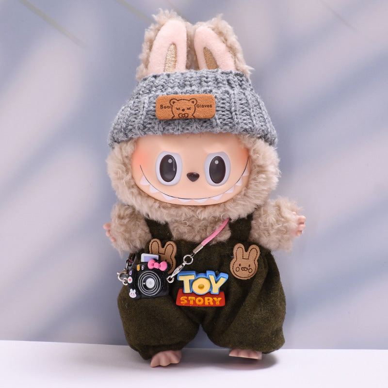 Only clothes] blind box 17cm pendant cloth cloth clothes cute suspenders suit key chain labub baby clothes