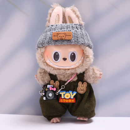 Only clothes] blind box 17cm pendant cloth cloth clothes cute suspenders suit key chain labub baby clothes