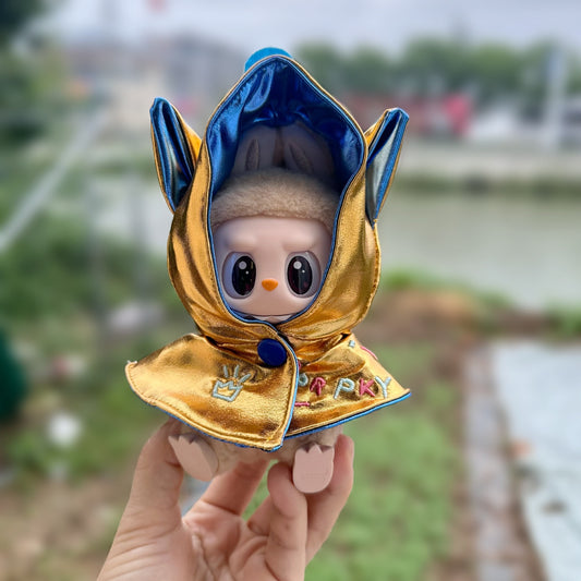 Clothes Only] Second Generation Rabub Sitting Party Series Doll Clothes LABUBU Doll Waterproof Cape